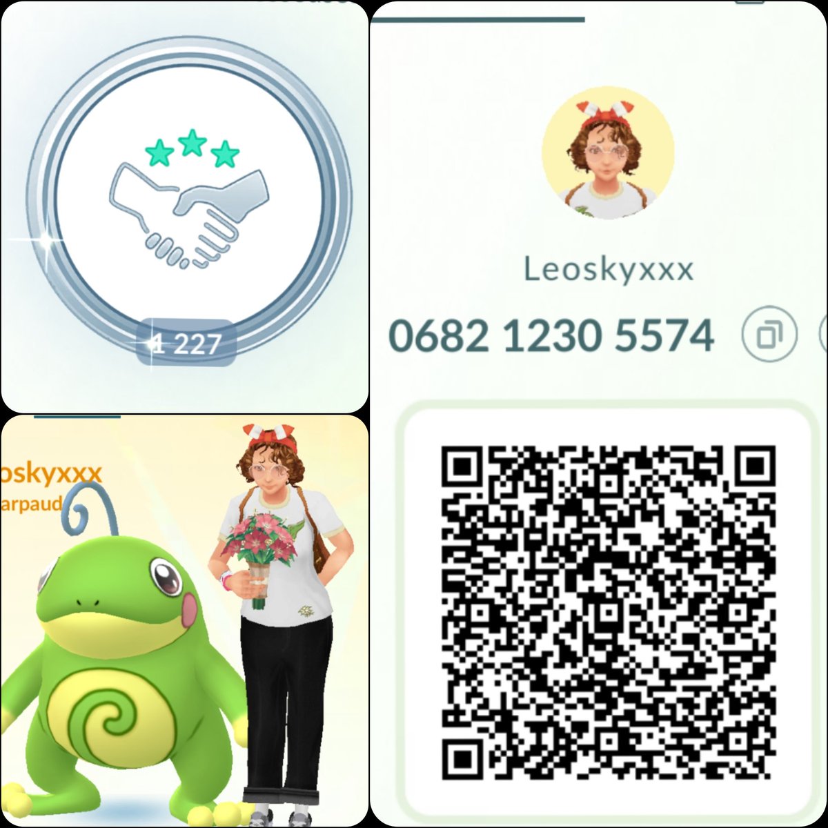 leoskyxxx's tweet image. 🐟it&apos;s April!🐠 

0682 1230 5574
I have space for : 
- Daily openers 🎁
- PVP OK too😄
- I don&apos;t use egg for Ultra/Best, but pls don&apos;t wait too much ! 😇
- Inactive removed 🫠

RT please 🔄🫡

#PokemonGO #PokemonGOfriends #PokemonGOCode #pokemongofriendcode