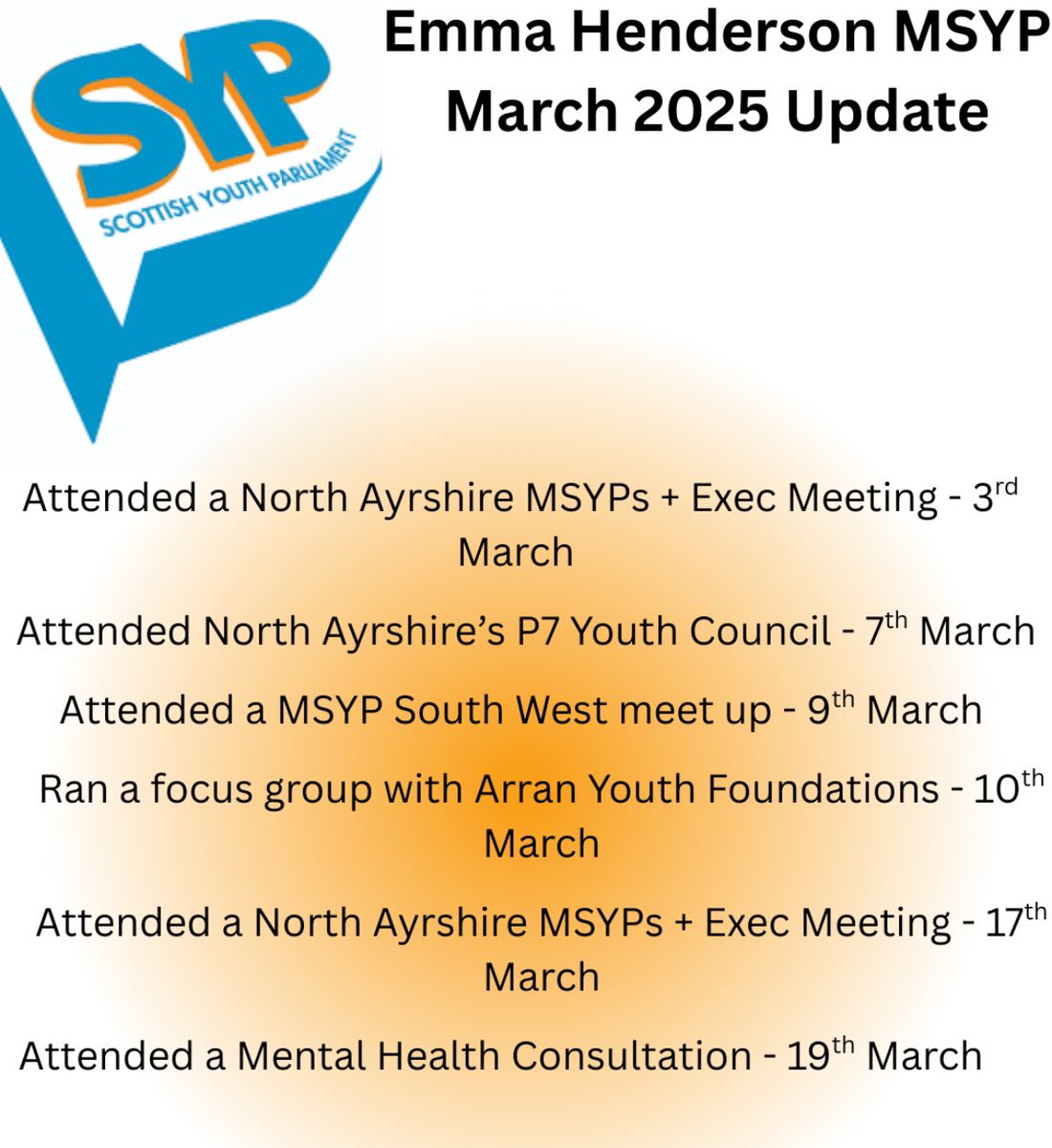 EmmaMSYP's tweet photo. Marchโ25
Very busy month last month
My MSYP email is in the bio so if you have any questions please feel free to contact me
#CunninghameNorth #NorthAyrshire #MSYP #youthworkchangeslives #SYP #LetsDoThis https://t.co/BUMZGwBtFD