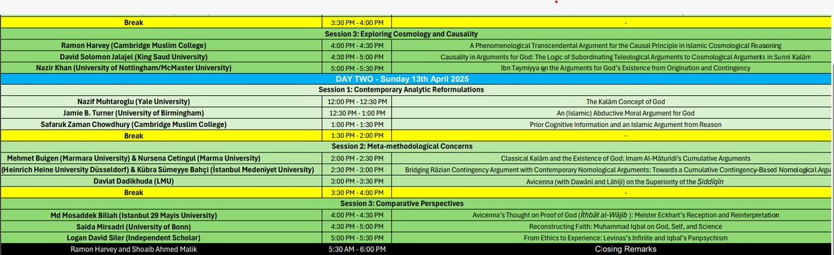 If you're interested in any of these philosophical debates, please register using the link below. 
Note: Separate registration confirmations are needed for Day 1 and Day 2. 

cambridgemuslimcollege.ac.uk/research/exist…