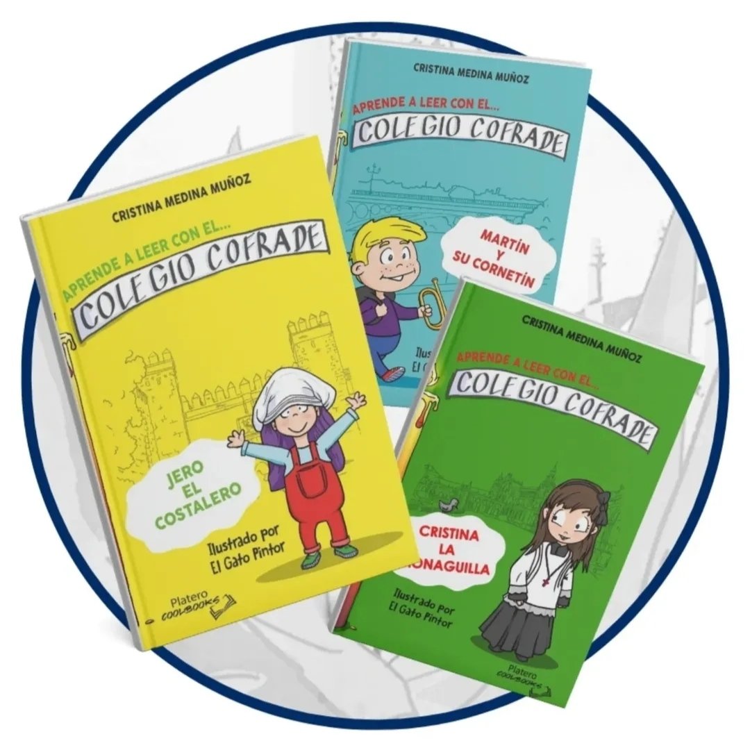 PintorGato's tweet photo. La  #SemanaSanta2025 no puede pasar sin leer a los peques esta colección.

A la venta ya el tercer volumen, "Jero el costalero". 

#literaturainfantil #infantilyprimaria #aprendealeerconelcolegiocofrade #SemanaSantaSevilla https://t.co/fhzIe5Mvbj