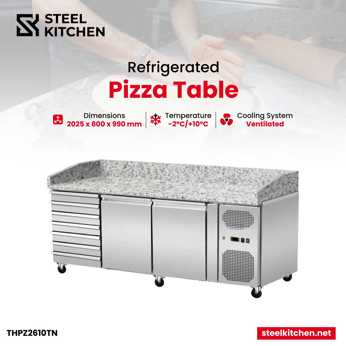 Steel_kitchen's tweet photo. Keep your ingredients fresh & within reach, crafting delicious pizzas that bring customers back for more!🍕😍❤️
Please check price and specifications here:👇
https://t.co/Jbdz4kJJ18
#pizzapreptable #pizzaprepunit #pizzapreptables #pizzapreparationtable #pizzatable #pizzatables https://t.co/cPxMx3HRlL