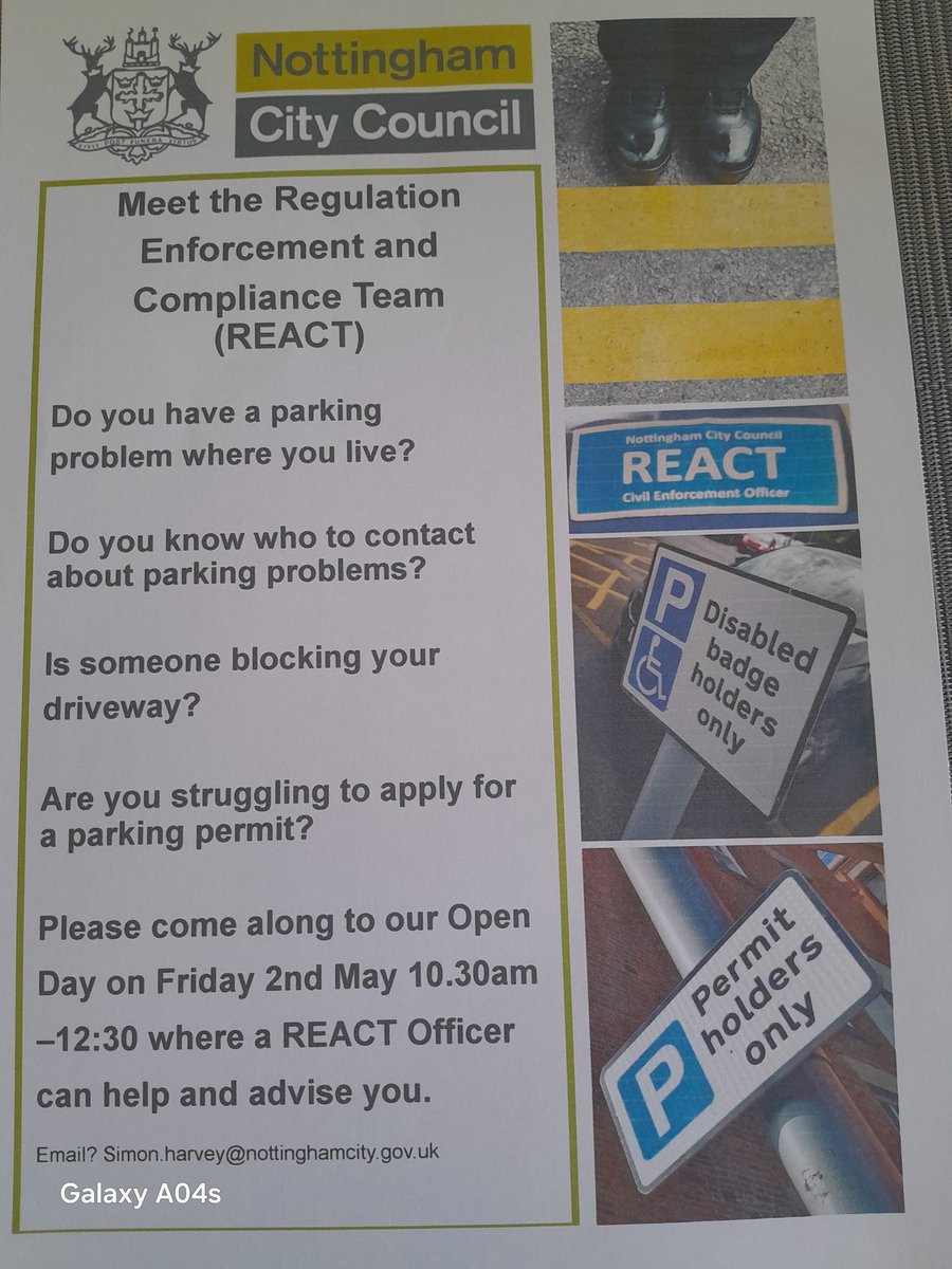 REACT Officers will be attending Southglade Library on the 2nd May 2025 between 10.30-12.30. Please come along and have a chat to us about any concerns you may have as it says in the leaflet.  We will do our best to help you. 
#southgladelibrary 
<a href="/CllrJHayes/">Jay Hayes</a>