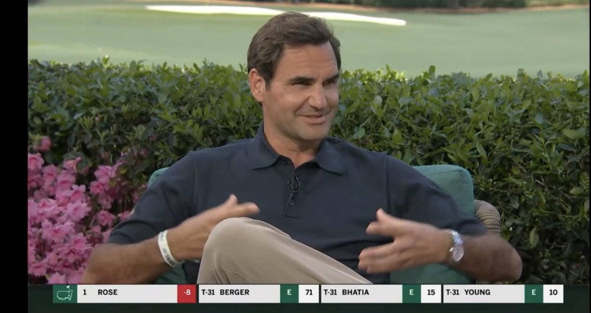 camerlengo73_2's tweet photo. Roger Federer talking about his Golf lessons etc.
#Masters2025 #augustamasters
https://t.co/LBYak9L1Bj https://t.co/e4w0u1kirF