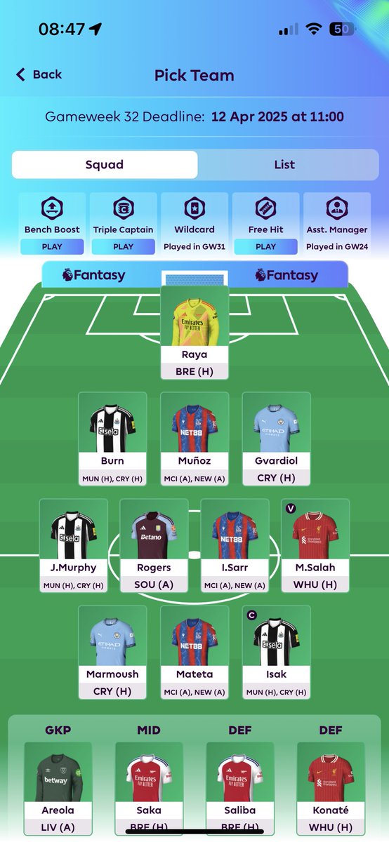 Juxn1_'s tweet photo. @thefplbois Worth TC? Any changes to bench or the 11? https://t.co/y6G2lmXSS3