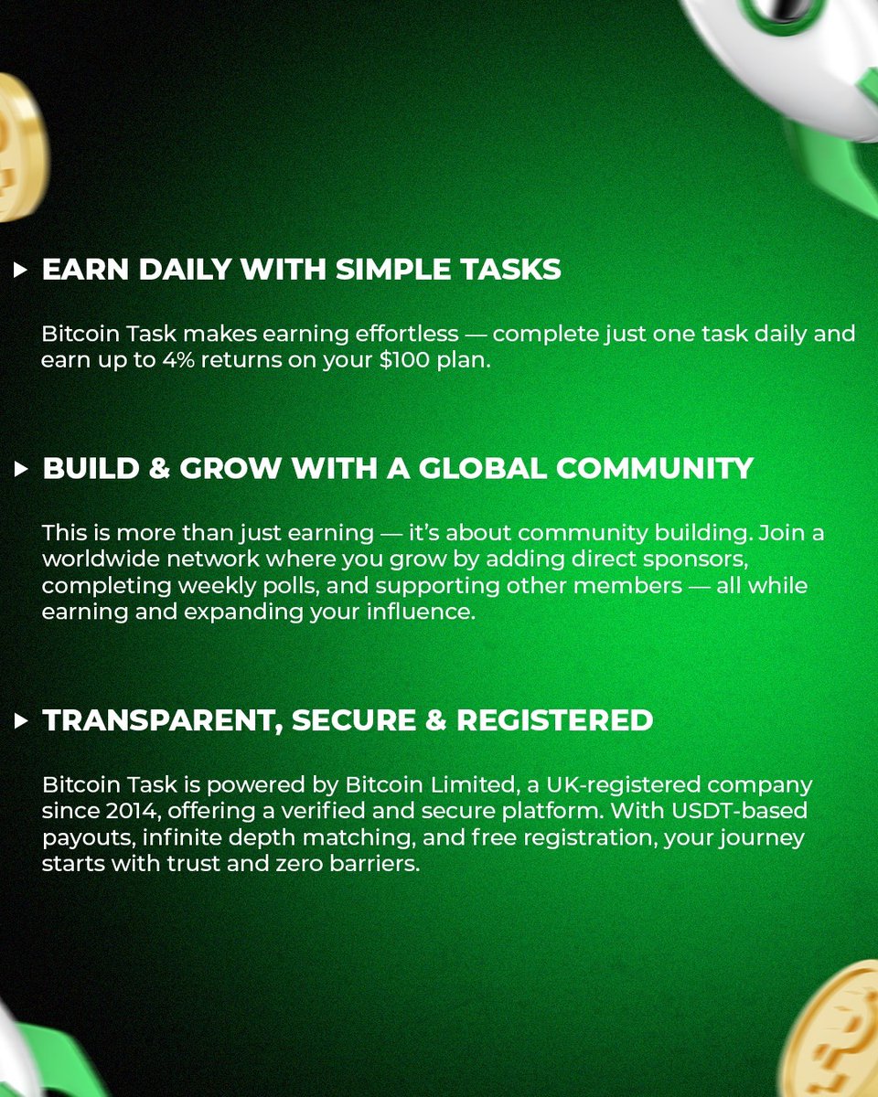 Bitcoin_Task's tweet photo. Want to earn money online? 💸
Here are 3 simple reasons to join Bitcoin Task:
✅ Do 1 small task every day and earn
🌍 Be part of a big, friendly community
🔒 Safe and trusted platform since 2014

👉 Visit https://t.co/nAwxix4YuI and start today!

#bitcointask https://t.co/Zp1vCXwOFF