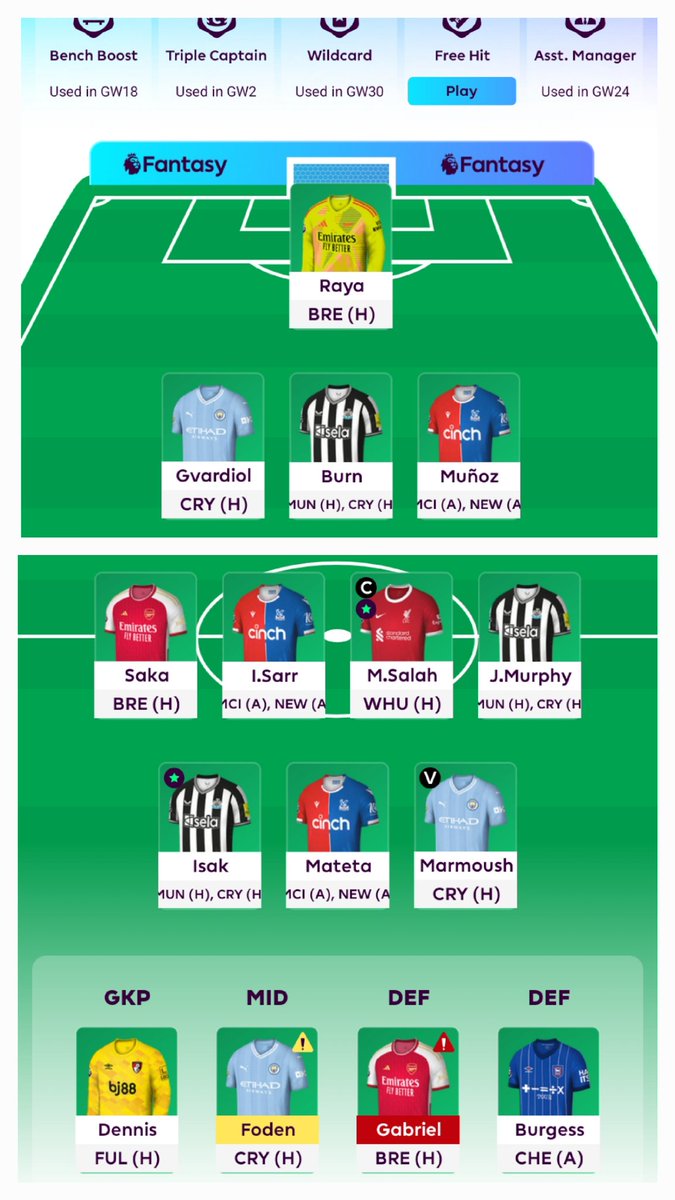 waynem1982's tweet photo. @GameweekGuru 2 transfers, use or save? https://t.co/0vSNMgFy6y