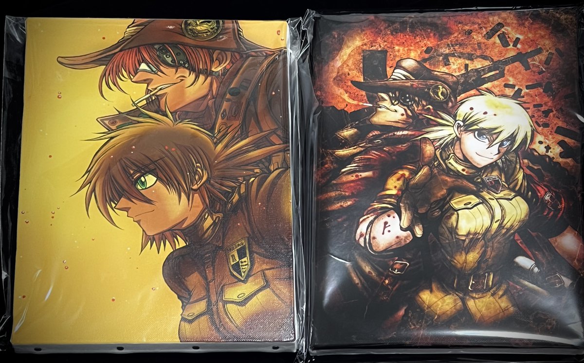 ヒラコー展で予約したHELLSINGの複製原画届いてたーー！家の中で見ると