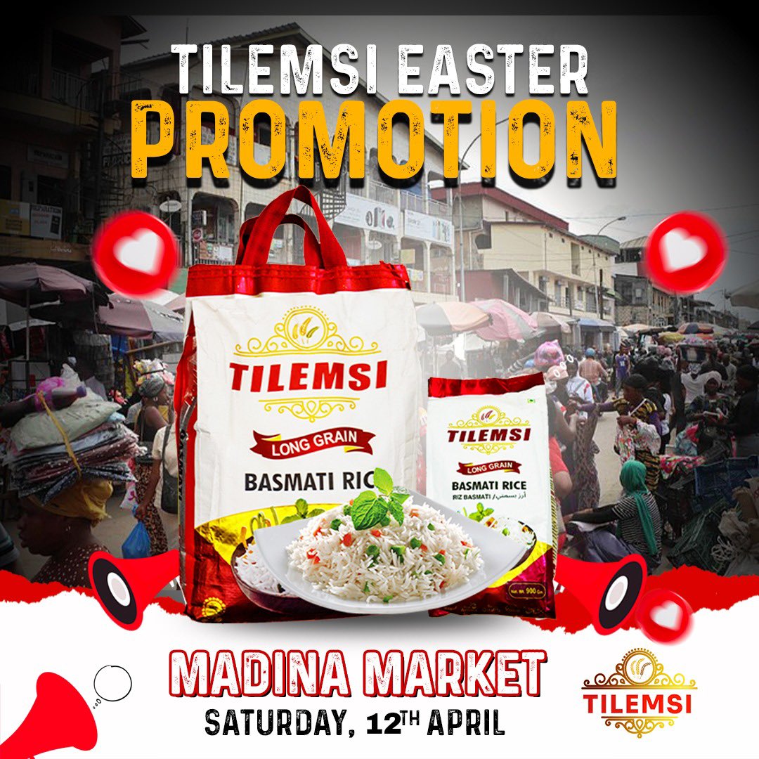 africazonetl's tweet image. Easter promotion at Madina Market! Enjoy a free taste of TILEMSI Basmati Rice and get free spaghetti with your purchase! #Easterpromotion