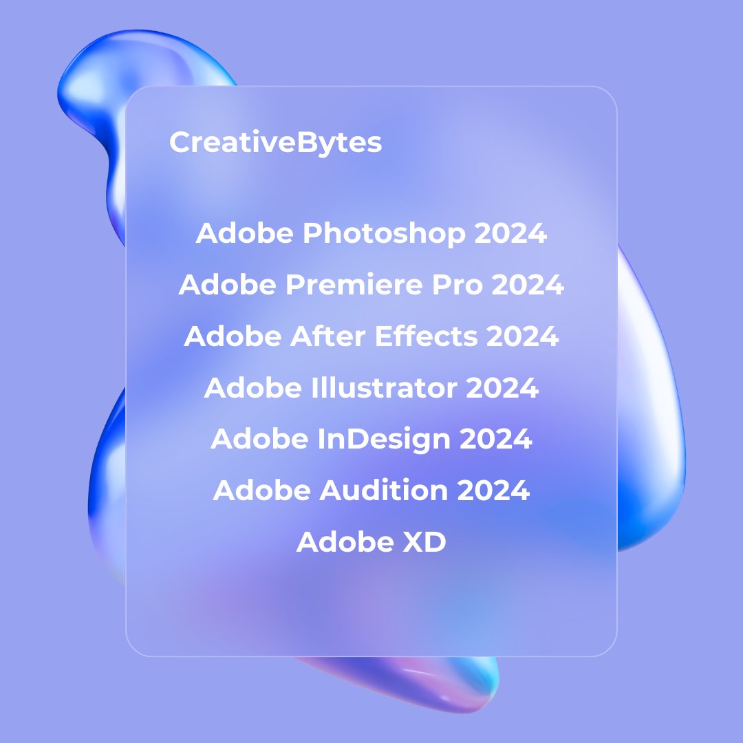 CreativeBytes_'s tweet photo. Dm us now
.
.
.
#Adobe #Photoshop #AfterEffects #PremierePro #Illustrator #InDesign #Audition #XD #Artist #Editor #Photographer #Videographer #Streamer #Youtuber #Vlogger #Cinematography #UiDesign #UxDesign #Logo #GraphicDesigner #GraphicArtist  #SoundDesigner #fypシ #Viral https://t.co/8iaTYV1gmF