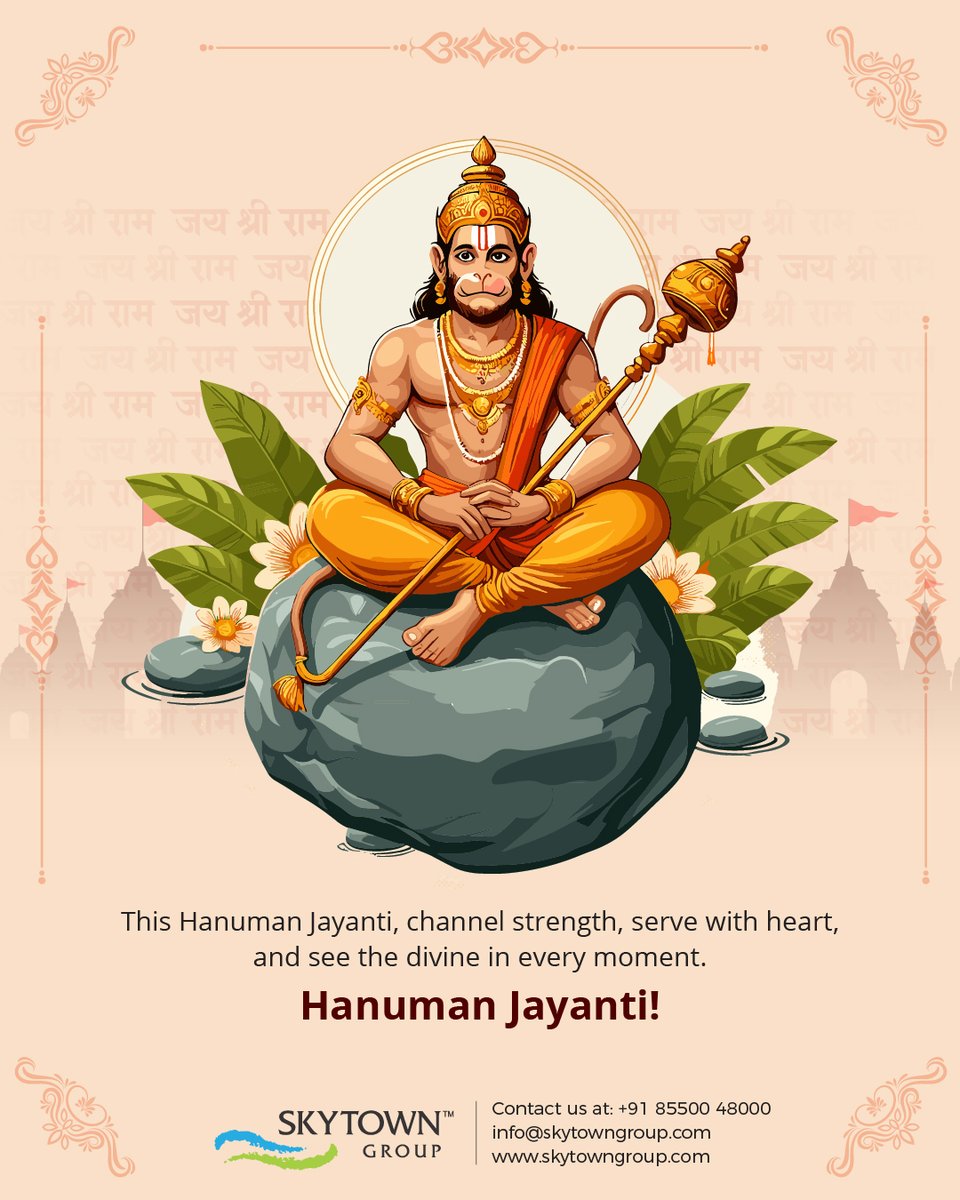 infoskytown27's tweet image. [hanuman jayanti, devotion, strength, service, divine vision, courage, compassion, real estate, skytown group]
.
.
#hanumanjayanti #jaihanuman #strengthandservice #divinesight #celebratewithfaith #realestate #skytowngroup