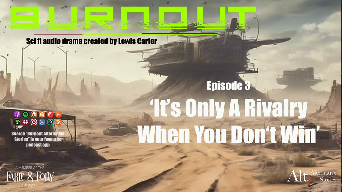 Alternative Stories (@storiesalt) on Twitter photo A new episode of our #scifi #audiodrama Burnout is out now. For this episode <a href="/emilyinkpen/">Emily Inkpen (she/her)</a> has taken on writing duties.
Listen / subscribe free here pod.link/1798982875 A new episode of our #scifi #audiodrama Burnout is out now. For this episode <a href="/emilyinkpen/">Emily Inkpen (she/her)</a> has taken on writing duties.
Listen / subscribe free here pod.link/1798982875