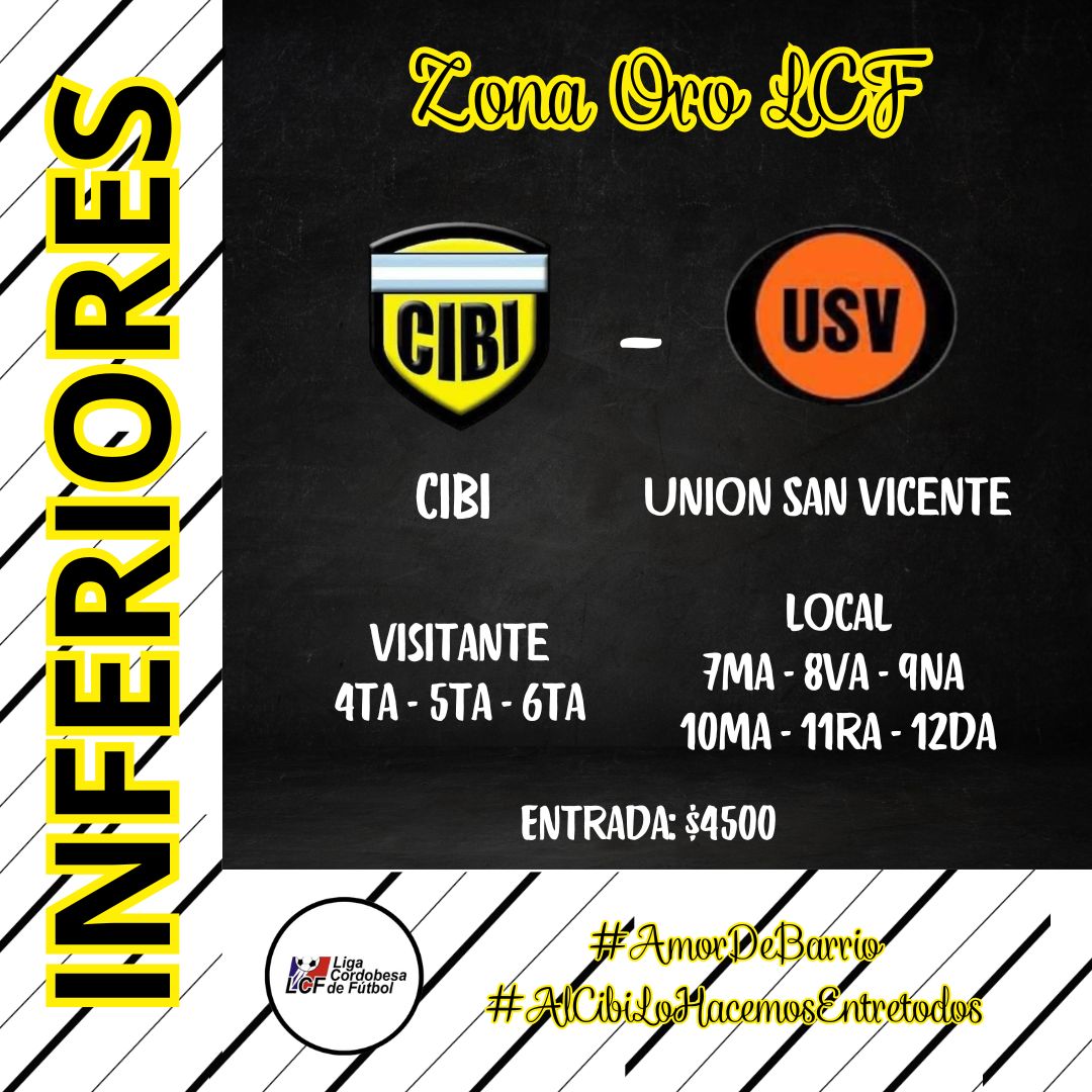 CIBIOFICIAL's tweet photo. Toda la Fecha para inferiores y Primera en LCF https://t.co/s6qmmVJYWh