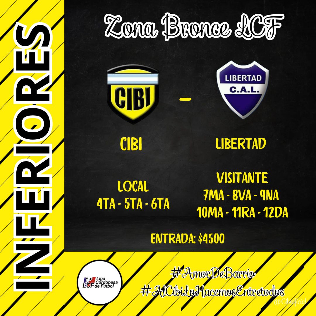 CIBIOFICIAL's tweet photo. Toda la Fecha para inferiores y Primera en LCF https://t.co/s6qmmVJYWh