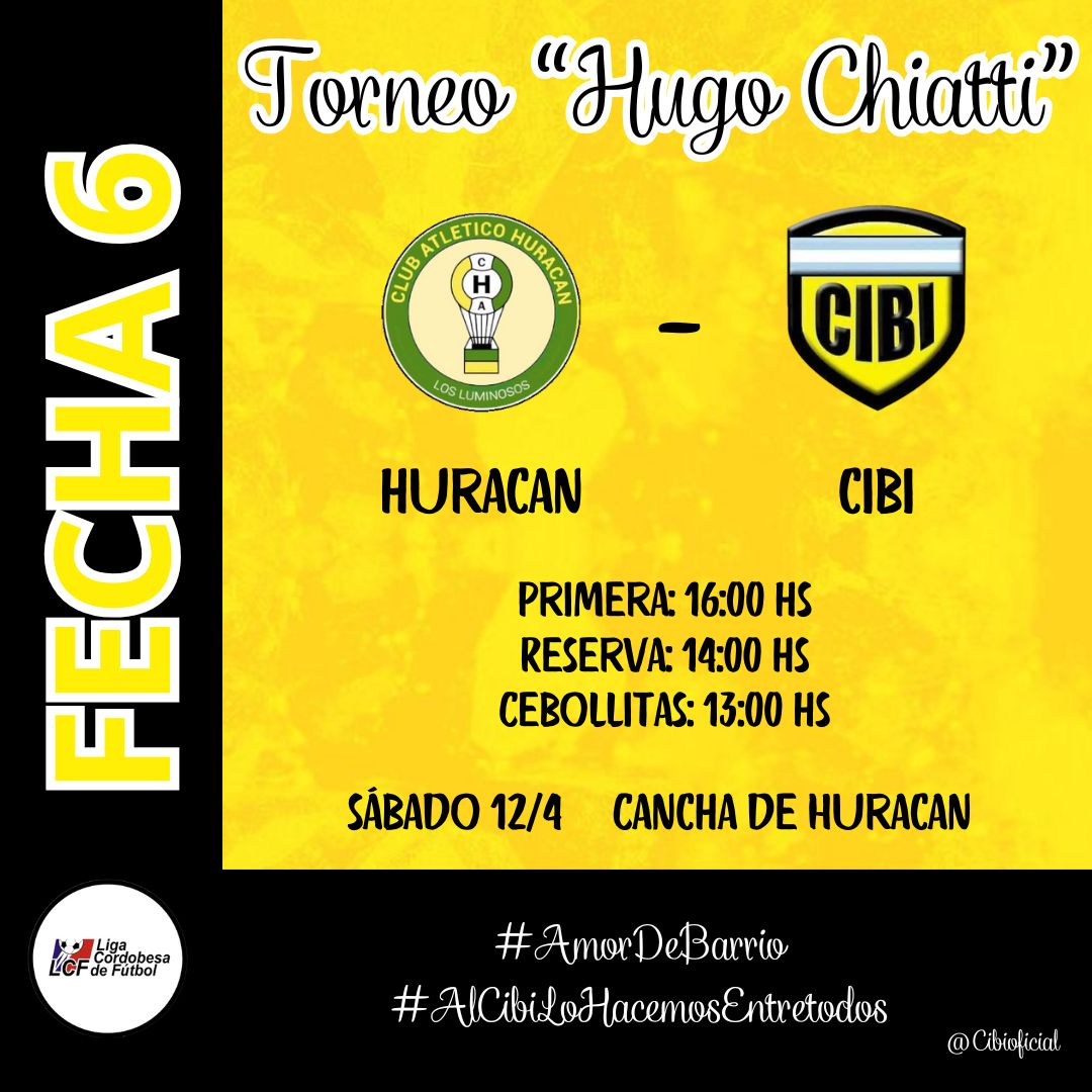 CIBIOFICIAL's tweet photo. Toda la Fecha para inferiores y Primera en LCF https://t.co/s6qmmVJYWh
