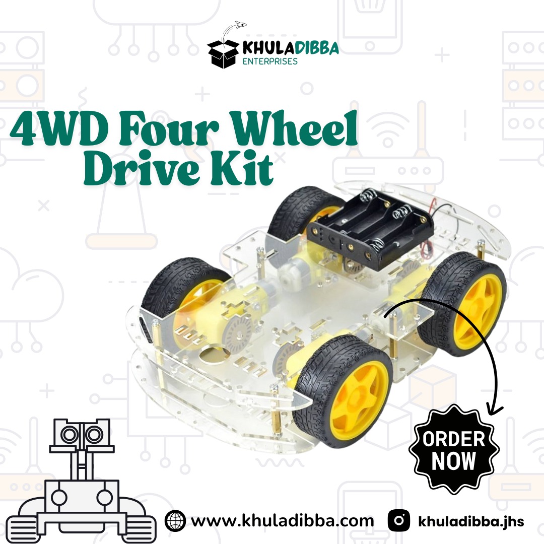 khuladibba's tweet photo. Unleash your inner innovator with our 4WD Four Wheel Drive Kit

We have all Electronic Projects &amp; Kits
FEEL FREE TO CONTACT US
Call: +91 6393705761, +91 8299089973
Website: https://t.co/IuSsSXxHa1 https://t.co/XyF3abZPmR
