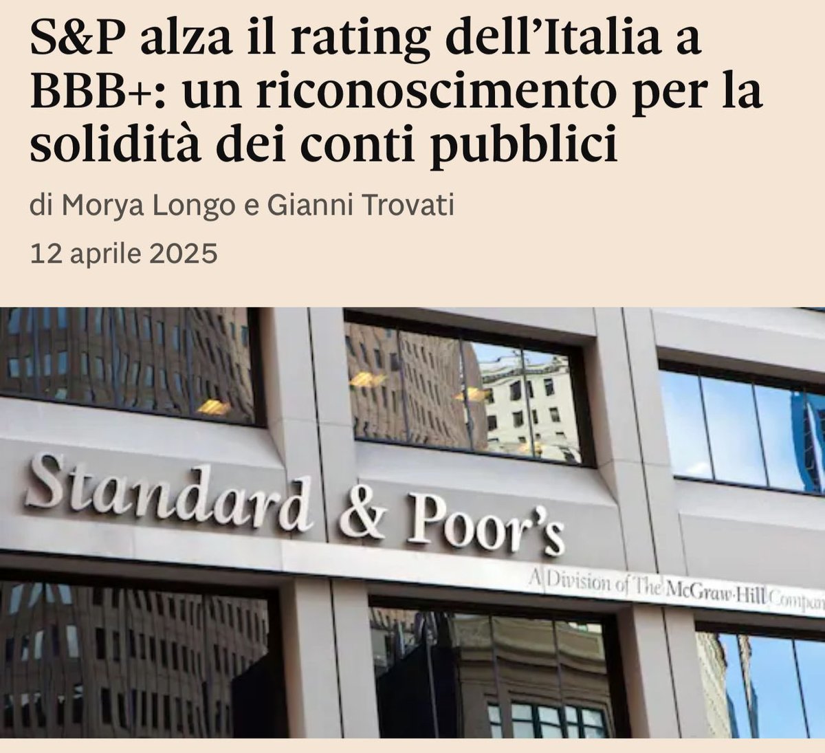 I conti pubblici italiani sono sempre più solidi. L’economia italiana, nonostante le difficoltà a livello globale, è in costante miglioramento. I risparmi dei cittadini sono sempre più al sicuro. Ecco cosa significa avere un Governo forte, stabile e unito.