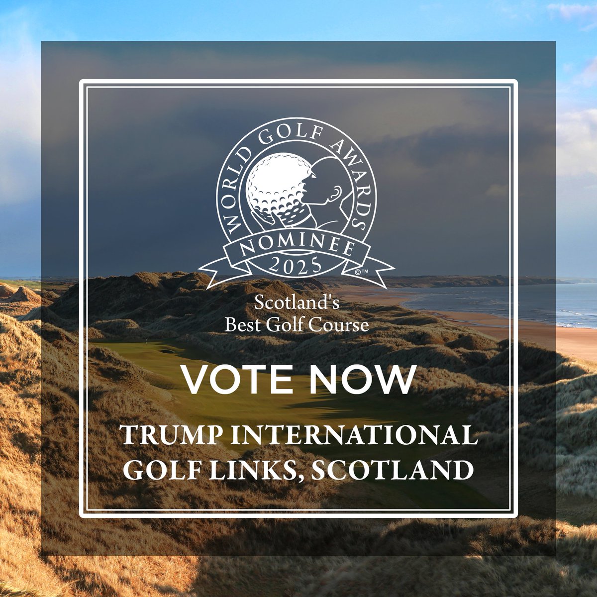✨ We’ve been nominated! ✨

Trump International Golf Links, Scotland - Old Course is in the running for Scotland’s Best Golf Course 2025.

Cast your vote now and help us bring the title home: hubs.ly/Q03g_KNZ0