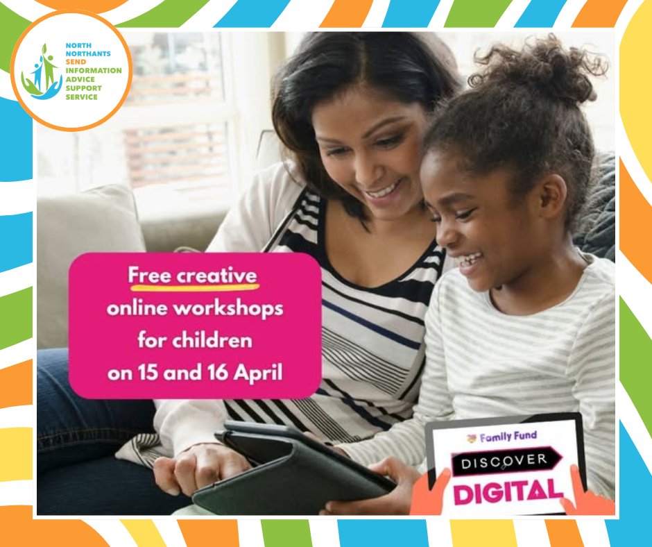 Family Fund are running online creative workshops for children over the Easter period—and they are FREE to join!

🔗 For more information and to sign up, click here: familyfund.org.uk/support/discov…