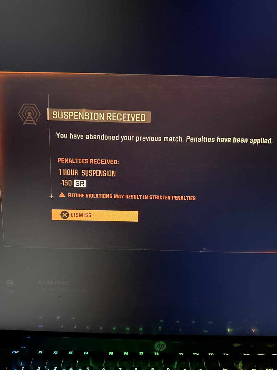 Zach3Jones's tweet photo. @ATVIAssist second night in a row. Longer ban. Issue in your end. No reply. Fix it, or throw me 60 or 70 bucks whatever this shit game costs https://t.co/2pIawvGbpl