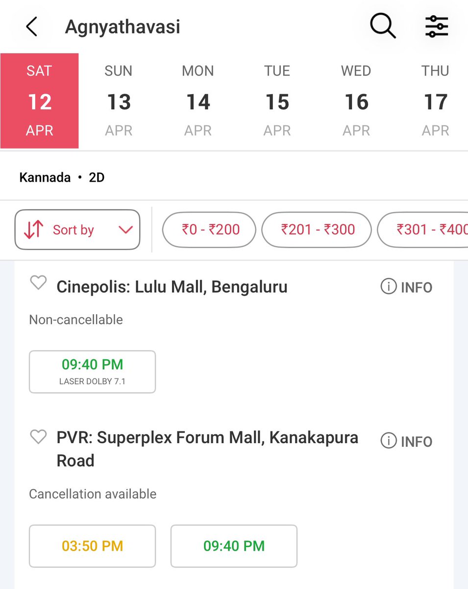 Cineloka Sunil (@sunilcineloka) on Twitter photo 4 Fast Filling /Sold out Shows for #Agnyathavasi 😊
Good Start to the Weekend for this Crime Thriller .
<a href="/hemanthrao11/">Hemanth M Rao</a> <a href="/films_kumar/">Bangalore Kumar films</a> <a href="/Janardhan_11/">Janardhan Chikkanna</a> 4 Fast Filling /Sold out Shows for #Agnyathavasi 😊
Good Start to the Weekend for this Crime Thriller .
<a href="/hemanthrao11/">Hemanth M Rao</a> <a href="/films_kumar/">Bangalore Kumar films</a> <a href="/Janardhan_11/">Janardhan Chikkanna</a>
