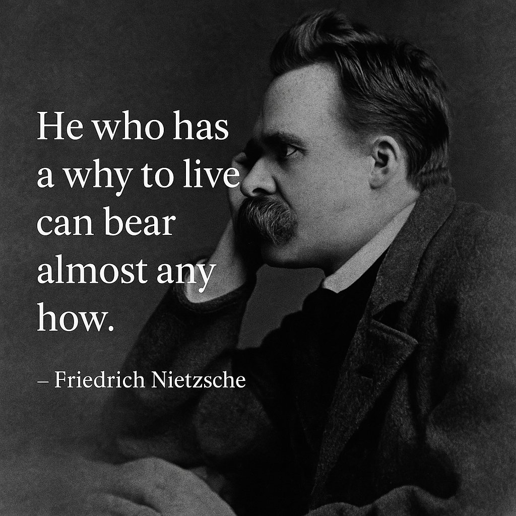 rhythmcam's tweet photo. π€ βHe who has a why to live can bear almost any how.β β Nietzsche
Life hits hard.
But when your why burns strong,
even the darkest how becomes a path.
#NietzscheWisdom #PhilosophyVibes #FindYourWhy #ExistentialFuel #LiveWithPurpose https://t.co/NkvduEGbKD