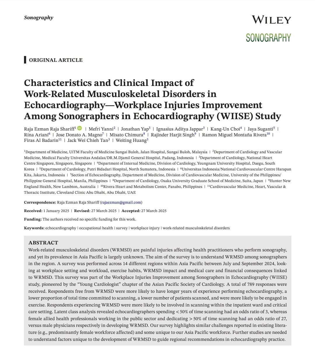 APSCYoung's tweet photo. We're happy to share our recent publication - The WIISE study !!! Link: https://t.co/8AQMZQIEvN #EchoFirst #Cardiology #CardioX #Cardiotwitter @dr_benoy_n_shah @EACVIPresident @ASE360 @apsc_office https://t.co/XTnYV5D0c4
