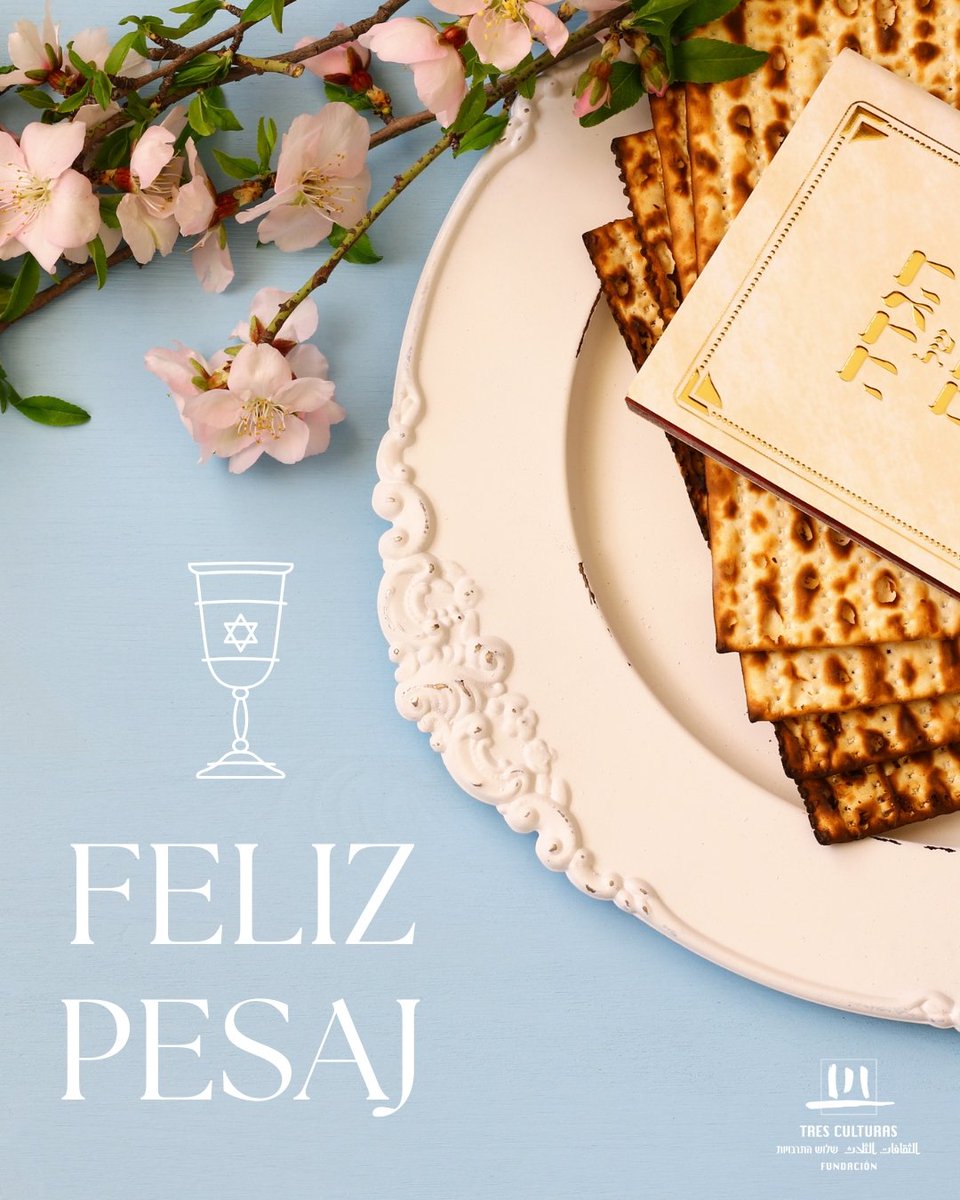 Desde la Fundación Tres Culturas os deseamos a todos los miembros de la comunidad judía un Feliz Pésaj ✨

¿Sabías que esta fecha conmemora la liberación del pueblo hebreo de la esclavitud de Egipto y se considera el "nacimiento" del pueblo judío? ✡️