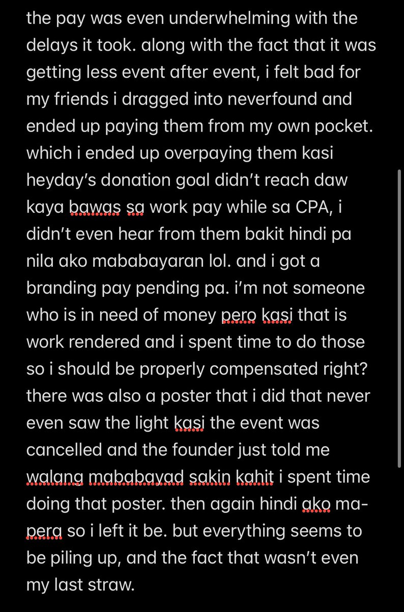 a statement from someone who used to work with the said org.