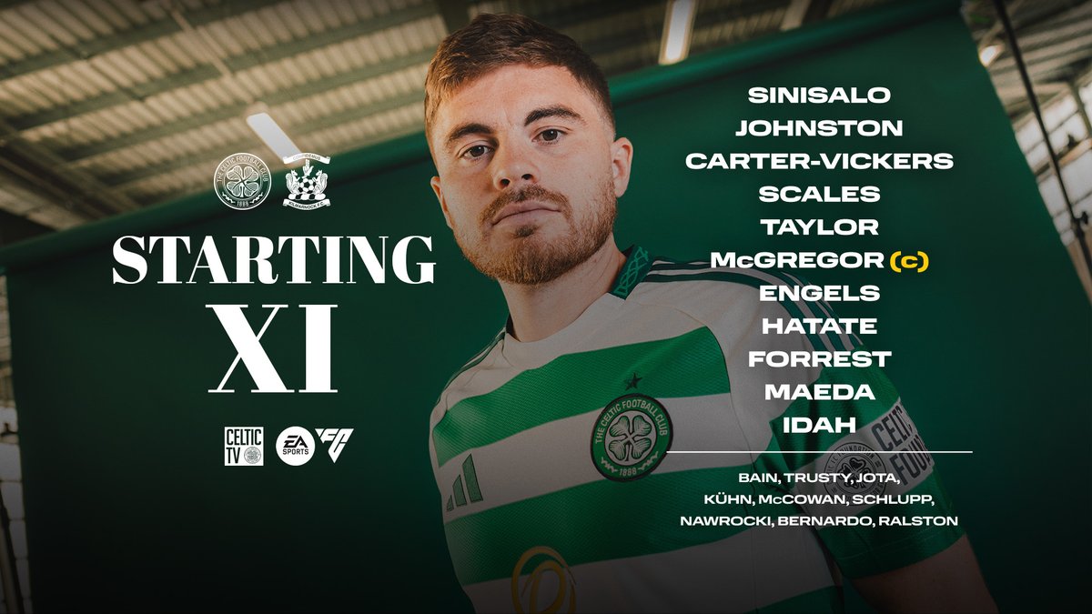 📋 Your Celtic starting XI to face Kilmarnock... 
 
#CELKIL | #CelticFC🍀