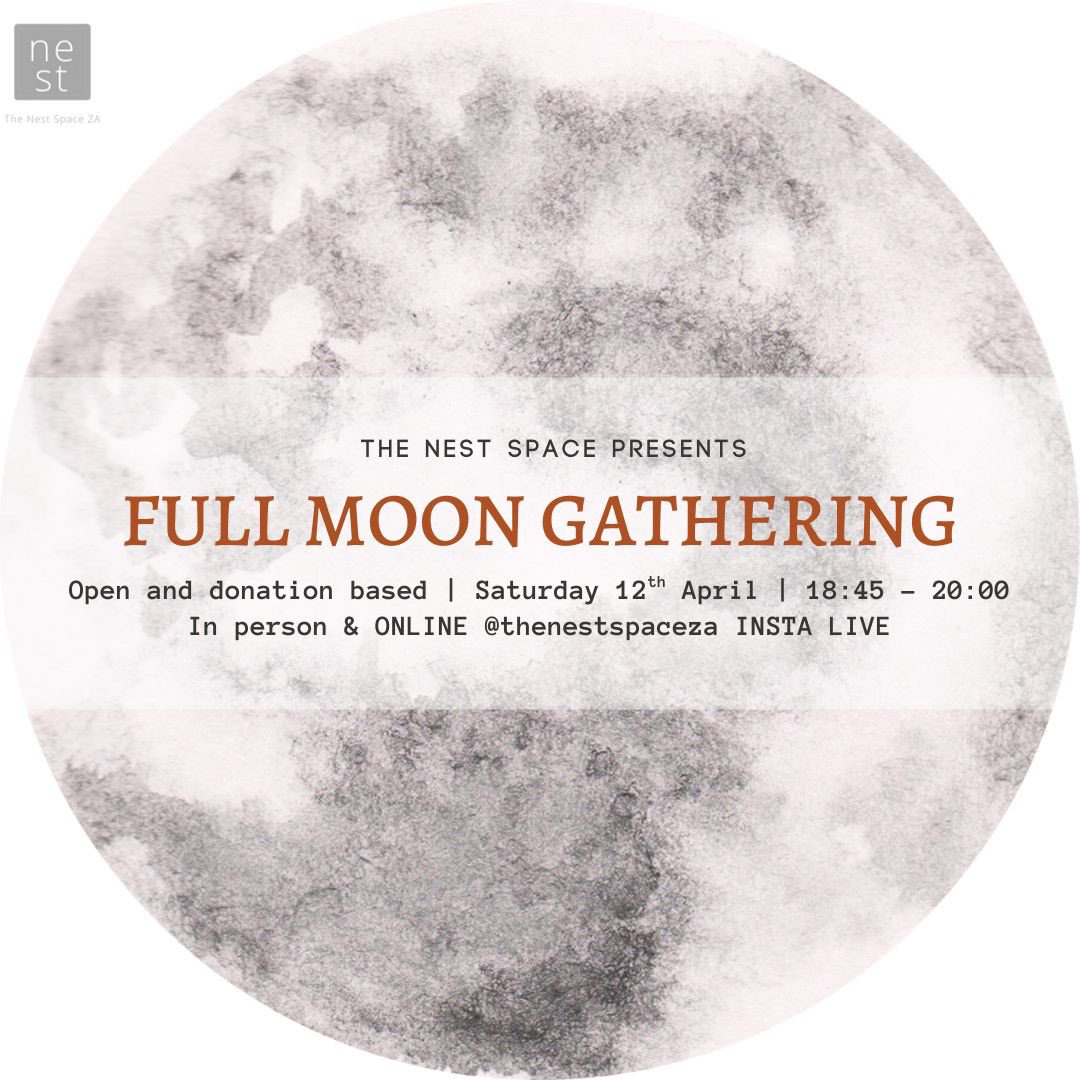 This Libra Full Moon invites us to recalibrate between self and other, autonomy and connection. 
Join us online tonight online-only for breath, stillness, and return to balance. 18:45–20:00 SAST | IG Live <a href="/thenestspaceza/">The Nest Space</a> | Donation-based