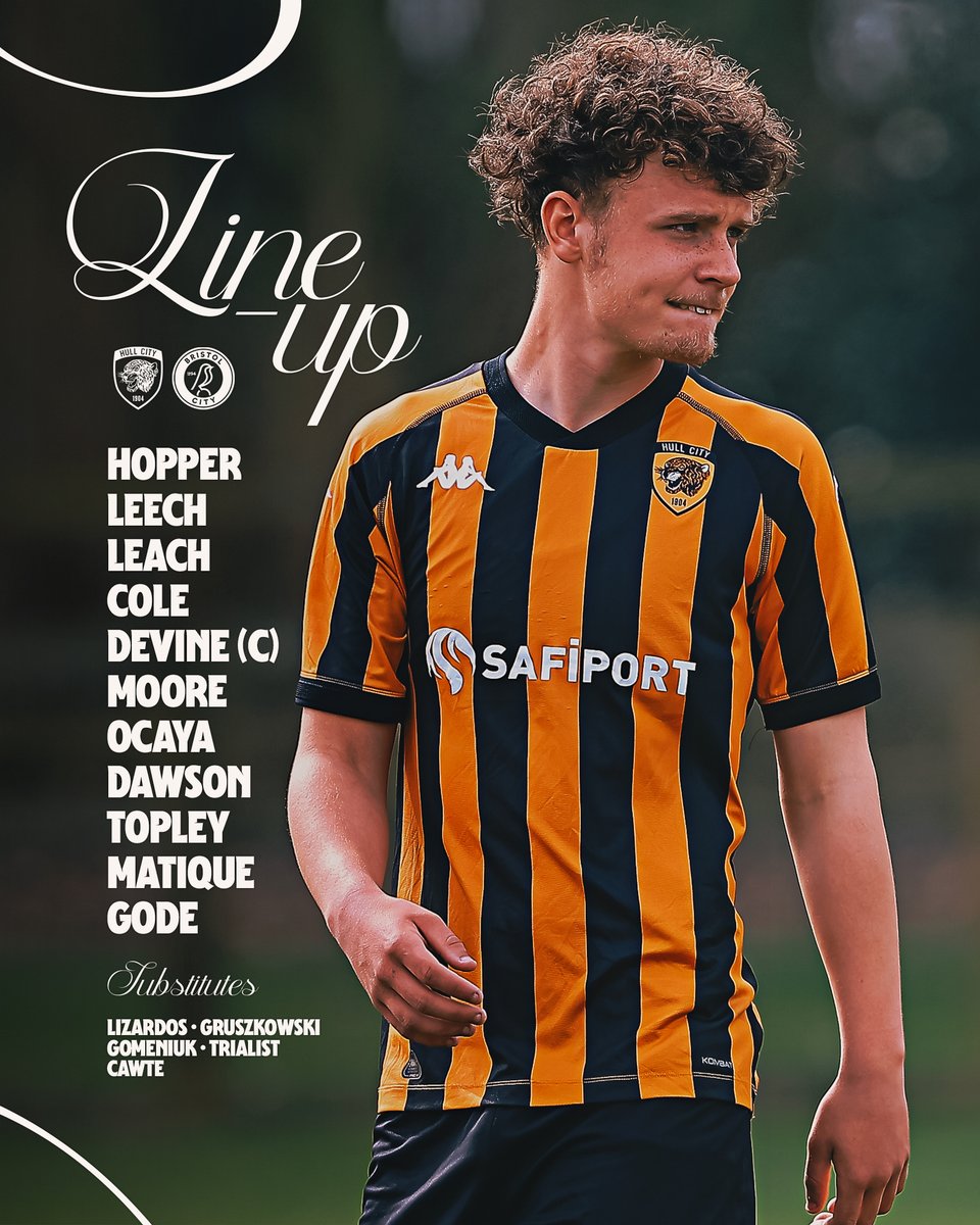 📝 The Under-18s make two changes to their starting XI as they host Bristol City in the #U18PDL!

🇹🇿 Jack Topley starts
👊 Josh Ocaya comes in
⏫ Three Under-16s start

🐯 #hcafc #hcafcU18