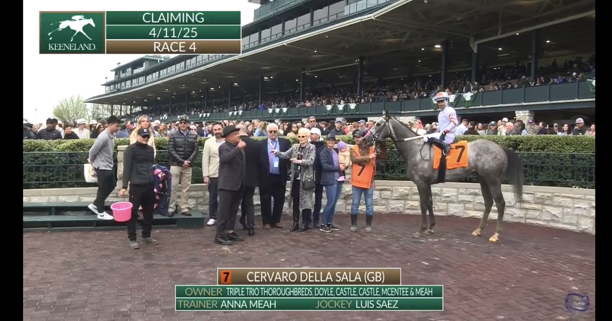 MeahLloyd's tweet image. Purchased @Tattersalls1766 in October last year for only $18k now seen winning @keenelandracing. A great group of owners had a brilliant time at the races yesterday. Get in touch if you’d like to join in on the fun. #SearchingForValue #StakesWinningHistory