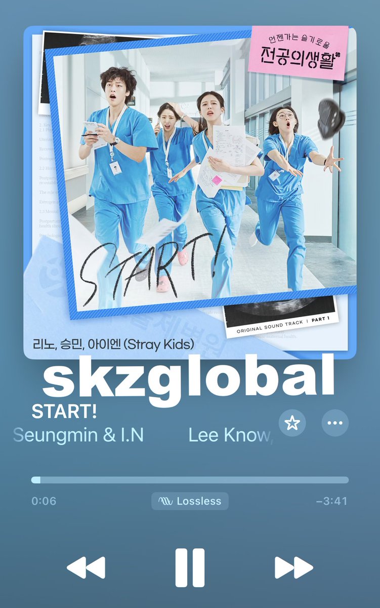 🏥  STAY, "START!" IS OUT

Where are you streaming the song? 👀
Share you screenshots and thoughts! 💙

Spotify bit.ly/3XXOCZo
Apple Music bit.ly/428XHRz
YouTube Music bit.ly/427E3p4
Amazon Music bit.ly/4j71FQT

START OST OUT NOW