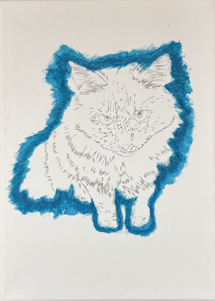 antonio_anton_a's tweet photo. こんな感じで描いてます🐱Part2.見つめる猫.ｷｬﾝﾊﾞｽF4.333x242 #オリジナル #drawing #art #illustration #イラスト #アナログ #手描き #ドローイング #猫 https://t.co/o8qRUDwFDy