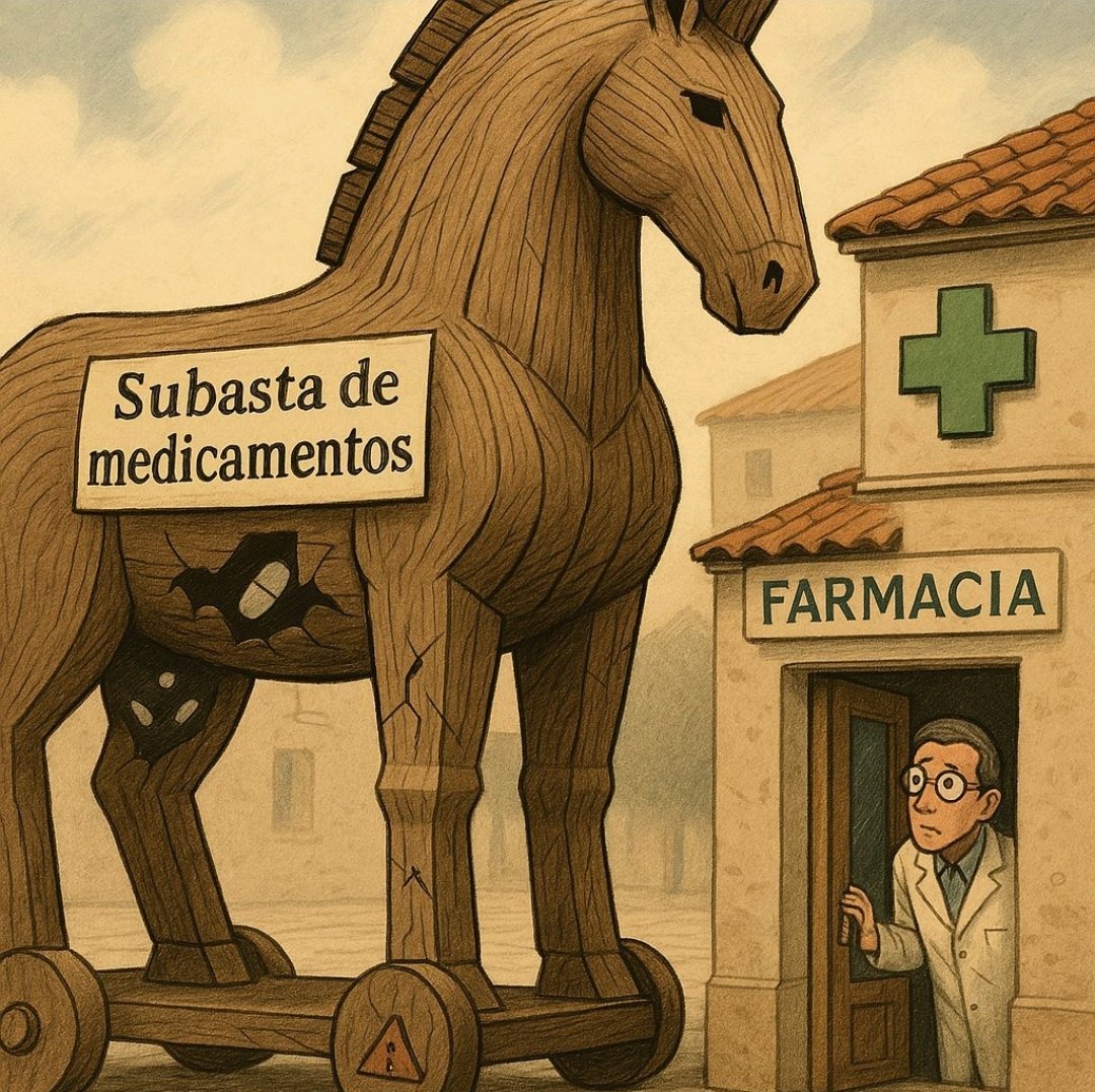 Sra. <a href="/Monica_Garcia_G/">Mónica García</a>, recapacite, pregunte a alguno de sus cientos de asesores que haya tocado una farmacia que esto va al desastre... Ya tenía en contra a los médicos con sus medidas y ahora con esto, a los farmacéuticos... Va para premio... Enhorabuena al autor de la foto🙌