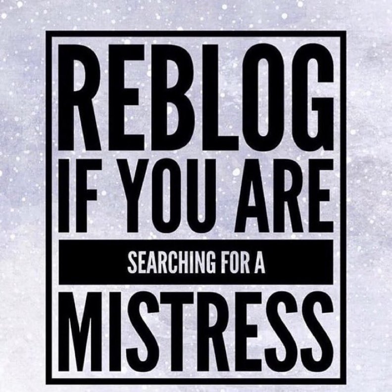 Dm, follow and Retweet if you are searching for a mistress