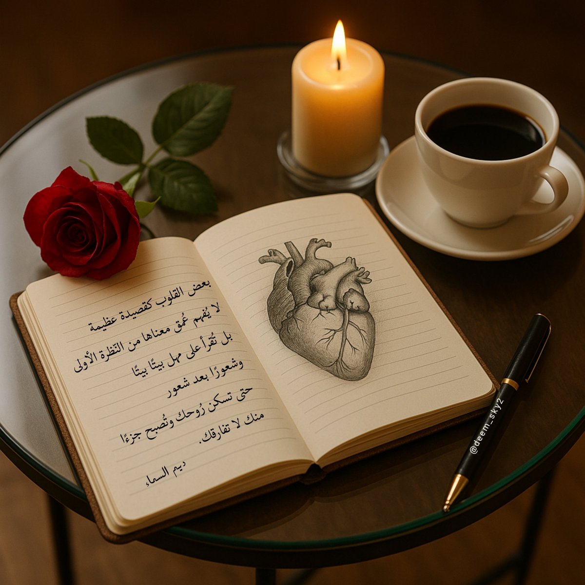 deem_sky2's tweet photo. #بوح_الخاطر

بعض القلوب كقصيدة عظيمة
لا يُفهم عُمق معناها من النّظرة الأولىٰ
بل تُقرأ على مهل ..!

#فضفضة_ديم✍️
#تصميمي
#نمير_البيان #ومضة_حرف https://t.co/jWIFqjcl6q