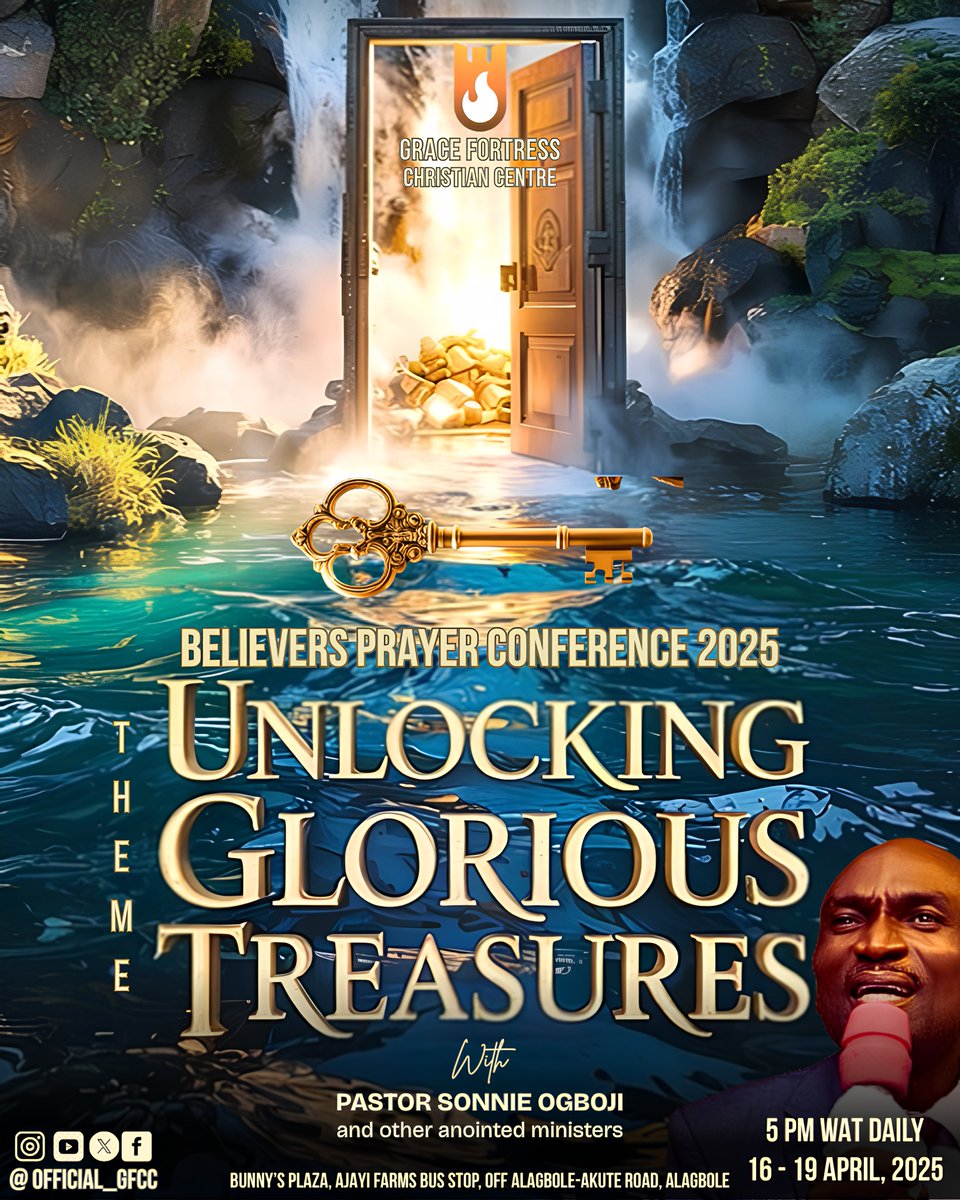 official_gfcc's tweet photo. Matt 21:22
And all things, whatsoever ye shall ask in prayer, believing, ye shall receive.
Join us from the 16th to the 19th of April, 2025, for a power-packed conference, where we'll get to learn about prayer, pray intensely, and unlock the supernatural
#bpc2025 https://t.co/vxQ6t839hY