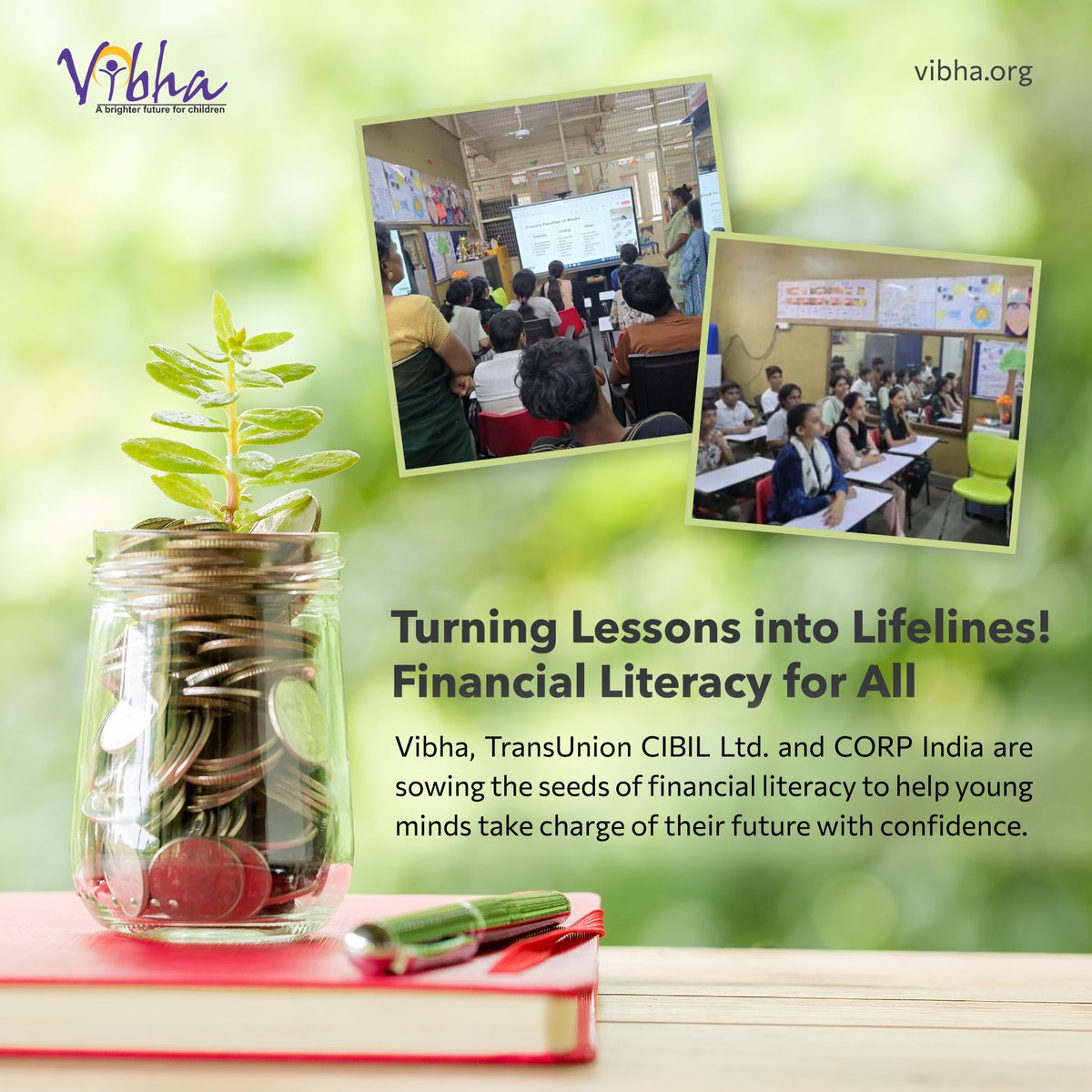 At Vibha, we believe education goes beyond textbooks - it is about handing children the tools to carve their own path, turning any uncertainty into infinite possibilities.

A huge thank you to the facilitators of TransUnion CIBIL Ltd &amp; CORP India for making this impact possible!