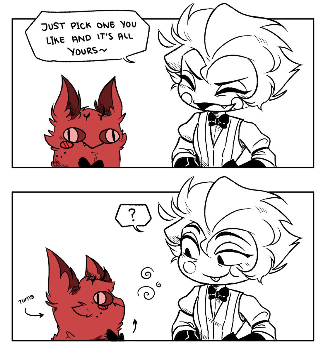 DudeBazingga's tweet photo. His.. plaything.. i guess
That Little Damned (4)
.
.
#hazbinhotel #LuciferHazbinHotel #cursedcatalastor #radioapple https://t.co/WlUHkEPCZl