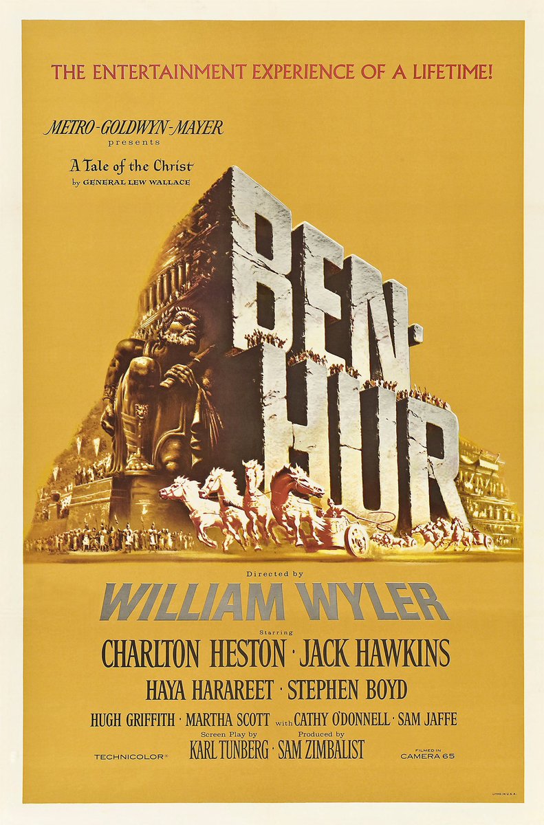 MunchkinsCon's tweet photo. ¿Porqué Ben-Hur (1959) sigue siendo una de las mejores películas de la historia del cine? ¿Porqué sigue siendo una de las tres películas que más Oscars ha ganado (11)? ¿Que tiene para fascinar generación tras generación? No suelo hacer hilos pero esta película lo merece 👇 https://t.co/XDZVAzPy3v