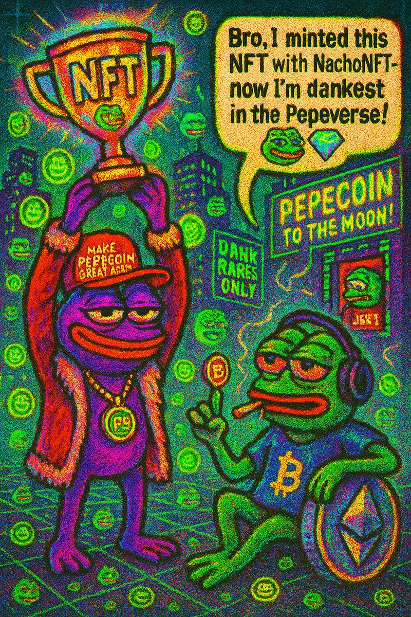 Regi000007's tweet photo. @RealPeposhi In the world of #PepeCoin we are one, we vibe and make #MEMEs not because someone tells us to, no!, because itโs the #Dankest thing to do๐ธ
#PepsMemeContest
#DankPepes #Peps
#PepeCoin #BasedAI #LMNL
#Nachonfts #PepePaint https://t.co/XPBYTdXpC6