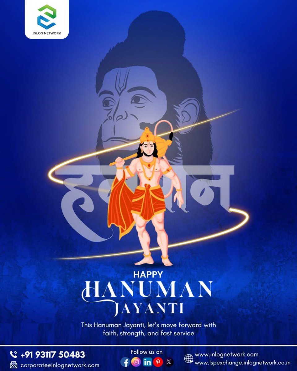 Inlog_Network's tweet photo. 🌺 Wishing you a spiritually uplifting Hanuman Jayanti filled with faith and devotion
.
.
[ Hanuman Jayanti wishes  , Hanuman Jayanti 2025 , Bajrangbali quotes ]
.
.
#HanumanJayanti #SankatMochan #HanumanBhakti #JaiBajrangbali #inlognetwork https://t.co/mZt0VdbLMn