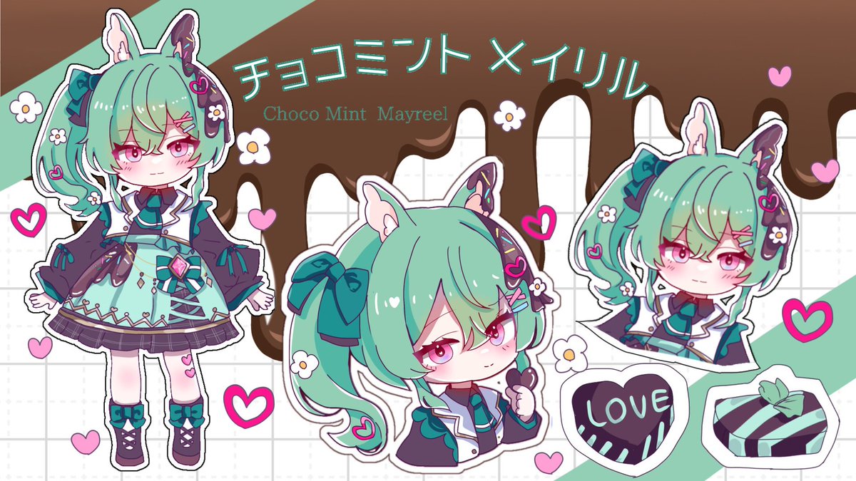 チョコミント メイリル
 #ガーディアンテイルズ
 #ガデテル第2回コスコン 
 #GuardianTales 

かわいくできた！！！
色彩調整が難しかった！