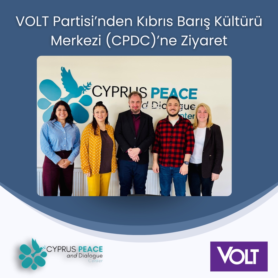 VOLT EUROPA’nın Kıbrıs masası sorumlusu Dominik Schneider ve VOLT Kıbrıs Yönetim Kurulu Üyesi İpek Gündüz, Kıbrıs Barış Kültürü Merkezi’ni ziyaret etti. Daha fazla bilgi için: tinyurl.com/2m53h5zc