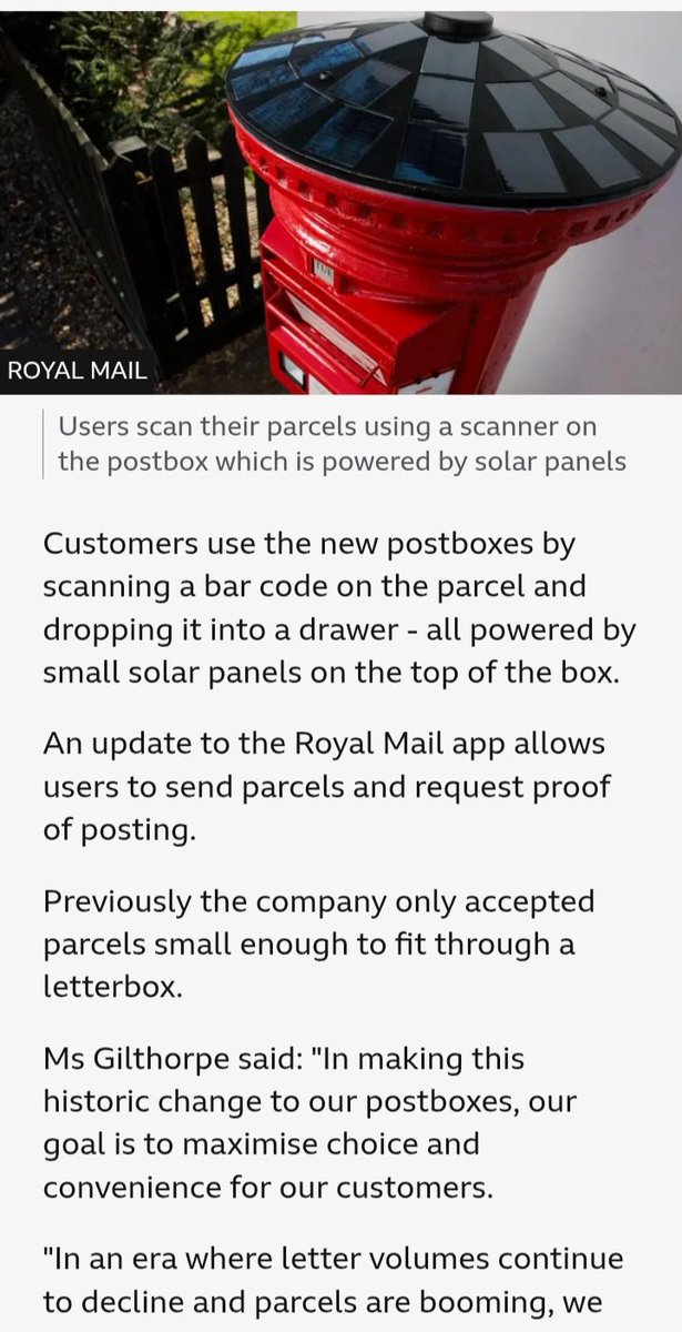 More about the updated post boxes, seems it should be ideal for those selling small items...