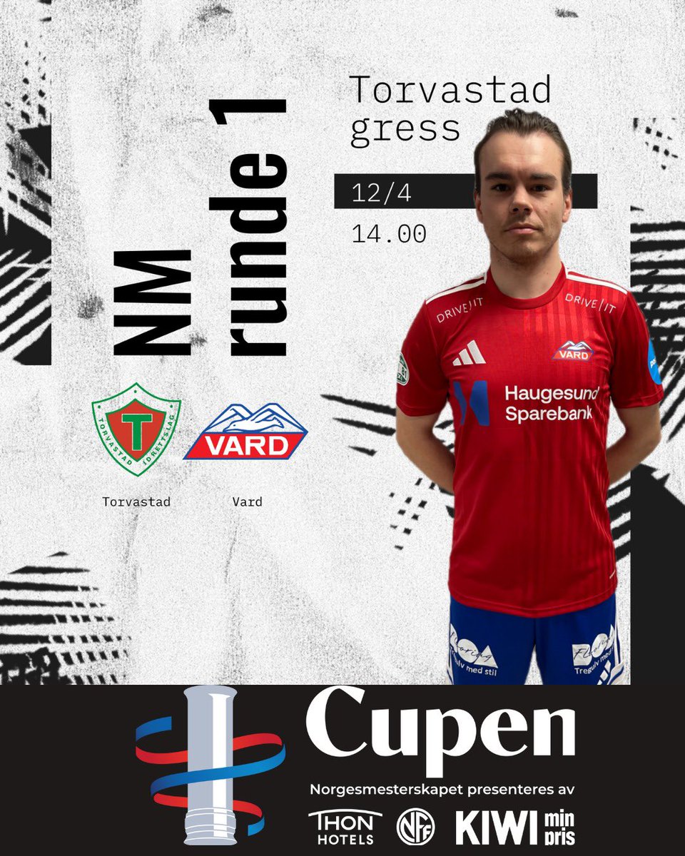 🚨NM runde 1 sparkes i gang!

Jeg debuterer i NM på <a href="/direktesport/">Direktesport</a> kl 13:55📺

Blir det storebror <a href="/VardHaugesund/">SK Vard Haugesund</a> som avanserer til neste runde? Eller skal lillebror Torvastad IL fortsette sin gode trend i 2025 og gi Vard en liten karamell?👀

Følg med rivaloppgjøret på Haugalandet