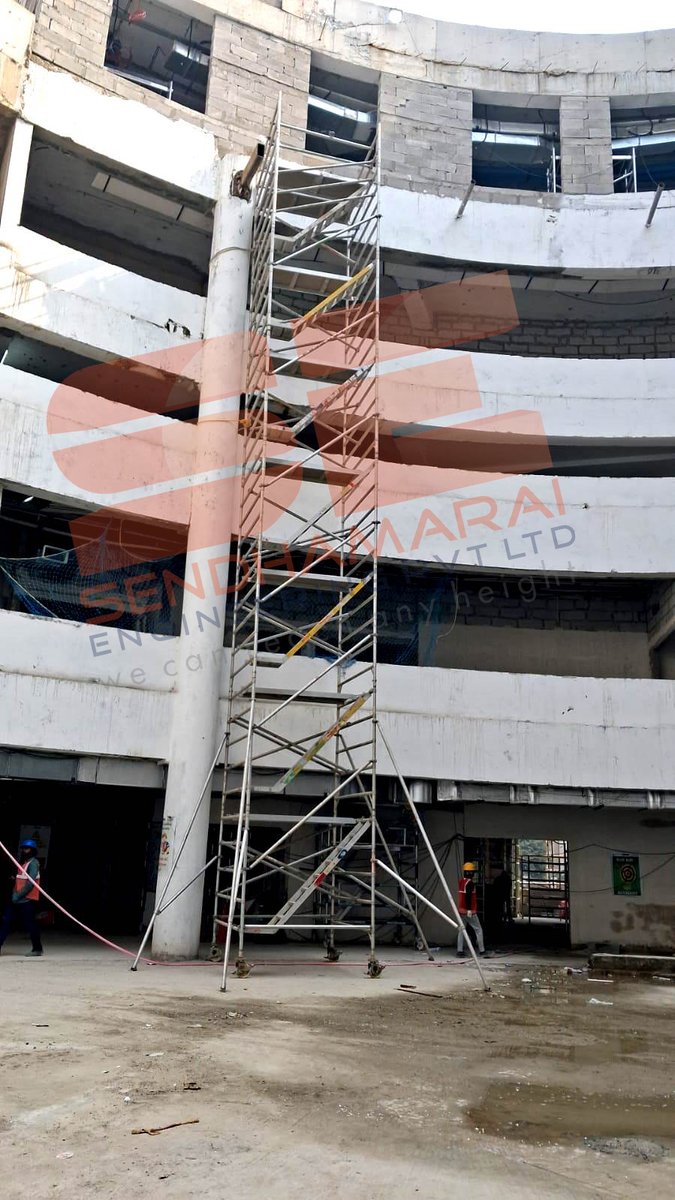 Need to work at large heights? 🏗️ We build custom aluminium scaffolding that’s safe, strong, and job-ready. #HeightWork #Scaffolding