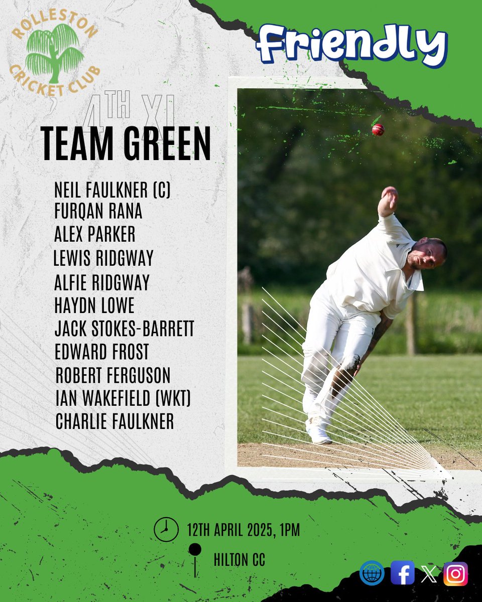 Rolleston Cricket Club (@rollestoncc) on Twitter photo Today’s team representing the 4th XI taking on
<a href="/HiltonVillageCC/">Hilton Cricket Club</a> 3s in our friendly match this afternoon Today’s team representing the 4th XI taking on
<a href="/HiltonVillageCC/">Hilton Cricket Club</a> 3s in our friendly match this afternoon