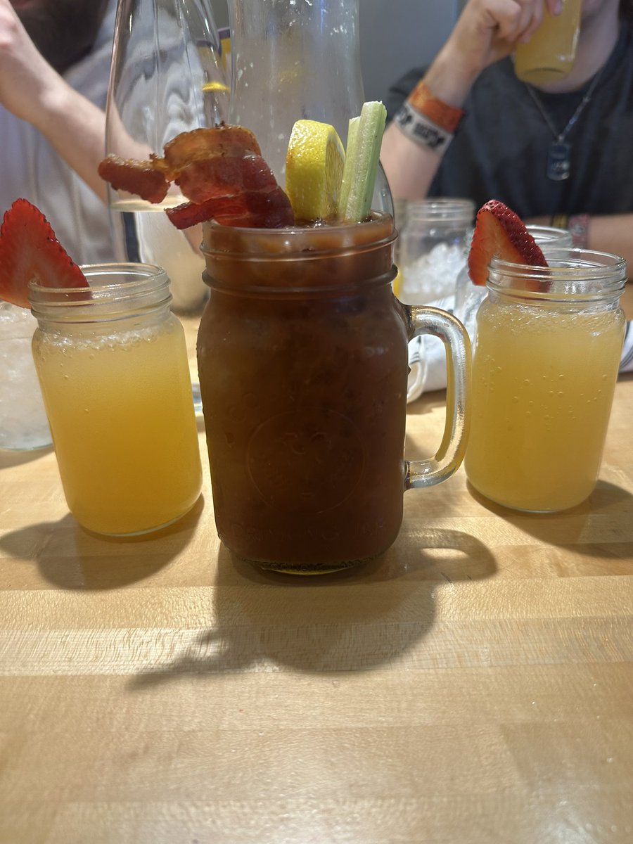 Vortex_Kitty's tweet photo. So naturally we gotta start Saturday off with Mimosas and a Bloody Mary https://t.co/pMTn2lmffX